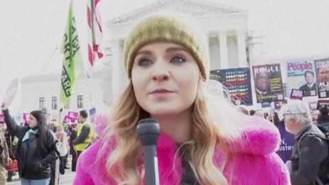 Pro-life protester outside SCOTUS