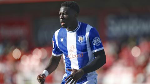 Samson Tovide in action for Colchester United