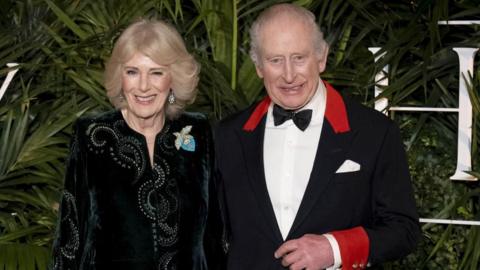 King Charles and Queen Camilla attend the premiere of "Finding Harmony: A King's Vision" at Windsor Castle