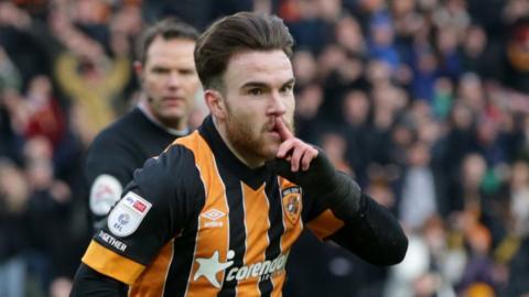 Aaron Connolly celebrates scoring against QPR