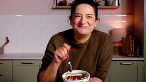 Elly Curshen with one of her favourite leftover ingredient dishes