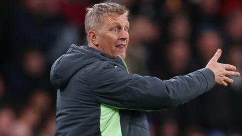 Heimer Hallgrimsson issues instructions to his Republic of Ireland players during last week's 5-0 hammering by England at Wembley