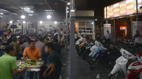Hanoi beer hall, Vietnam, 2016