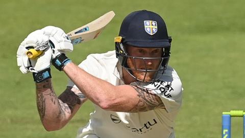 Ben Stokes bats against Middlesex