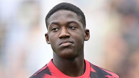 Manchester United midfielder Kobbie Mainoo