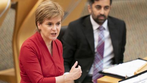 Nicola Sturgeon in parliament