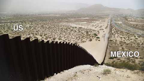 The US-Mexico border barrier
