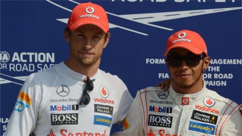 Jenson Button and Lewis Hamilton