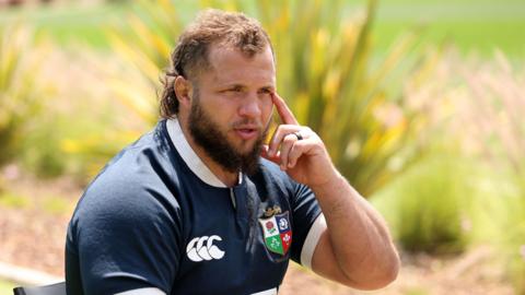 Pierre Schoeman in Lions training