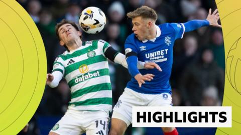 Highlights graphic from Celtic 1-3 Rangers