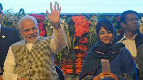 Narendra Modi and Mehbooba Mufti