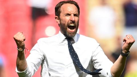 Gareth Southgate celebrates