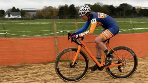 Joanne Newstead racing the Regional Champs at Trinity Park, Ipswich, on 27 November