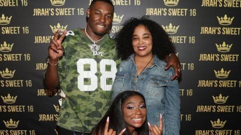 Josie Harris, right, with her daughter Jirah Mayweather and rapper KalanFrF last year