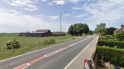 A1175 between Hop Pole and Deeping St Nicholas in Lincolnshire