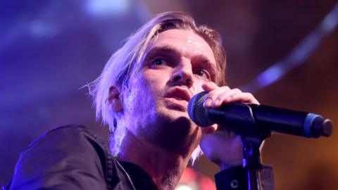 Aaron Carter performing