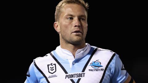 Matt Moylan in action for Cronulla Sharks