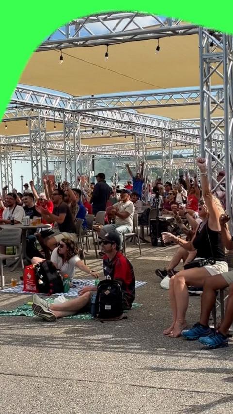 Canada fans react to goal