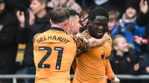 Action from Hull City v Sheffield United