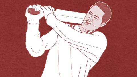 A caricature drawling of Sir Garfield Sobers in 1968
