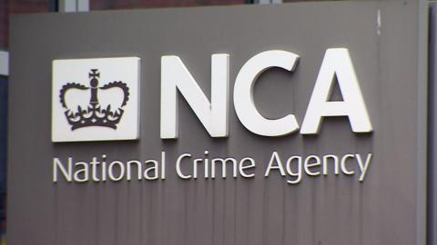 The National Crime Agency headquarters building sign.