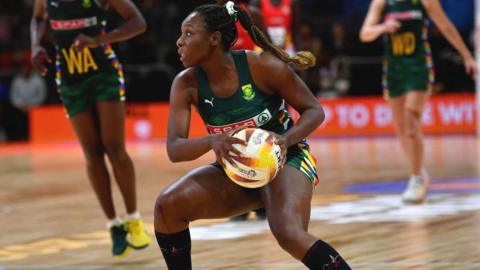 Khanyisa Chawane of South Africa during the Netball World Cup 2023