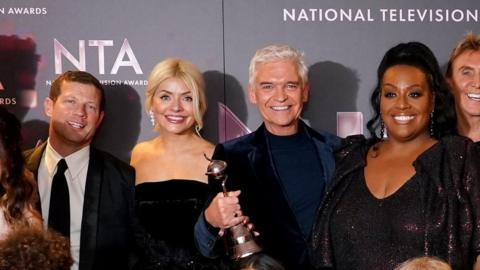 Dermot O'Leary, Holly Willoughby, Phillip Schofield and Alison Hammond at 2022's National Television Awards