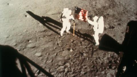 Neil Armstrong and Buzz Aldrin on Moon
