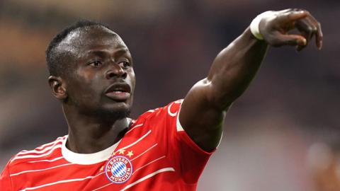 Sadio Mane during Bayern Munich's Champions League quarter-final second leg against Manchester City in 2023