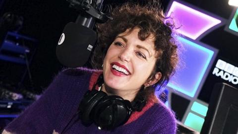 Annie Mac in the studiio