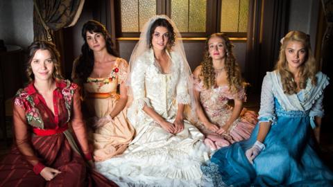 The five daughters of the Benedito family in the Brazilian soap opera Orgulho e Paixão