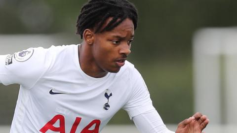 J'Neil Bennett in action for Tottenham Under-23s