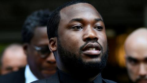 Meek Mill leaving court on 16 July 2019