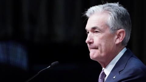 Federal Reserve Chairman Jerome Powell speaks at the Economic Club of New York"s luncheon in the Manhattan borough of New York City, New York, U.S., November 28, 2018.