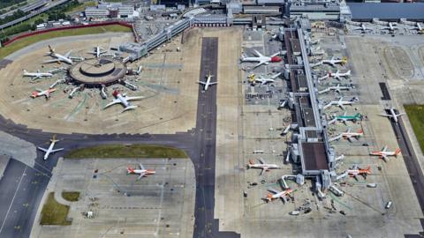 Gatwick Airport from above