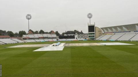 Trent Bridge with the covers on as the game was abandoned
