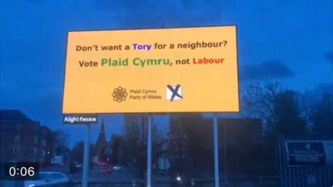 Hysbyseb Plaid Cymru