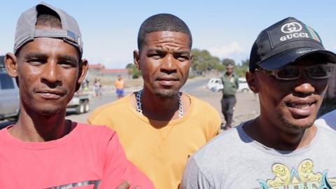 Gang members pose in Cape Town