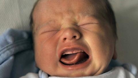 Newborn baby crying