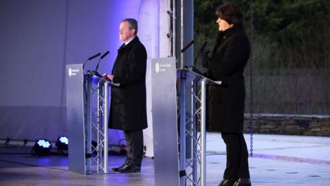 Conor Murphy and Arlene Foster