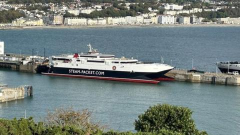 The Manannan ship in Douglas harbour