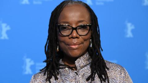 Tsitsi Dangarembga poses at the International Jury photocall during the 72nd Berlinale International Film Festival Berlin at Grand Hyatt Hotel on February 10, 2022 in Berlin, Germany