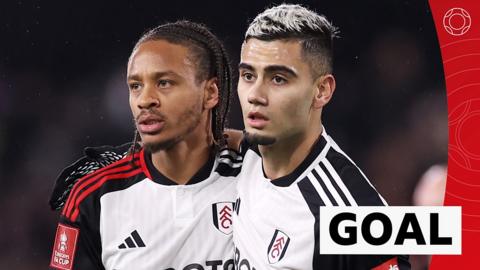 Fulham goalscorer Bobby De Cordova-Reid with team-mate Andreas Pereira