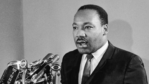 American Civil Rights leader Martin Luther King, Jr. (1929-1968) speaks at a press conference for Clergy & Laymen Concerned About Vietnam, held at the Belmont Plaza Hotel, New York City, January 12, 1968.