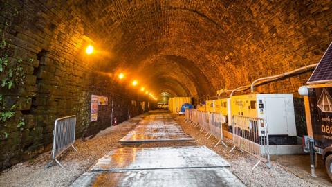 Queensbury tunnel the tunnel from the north portal