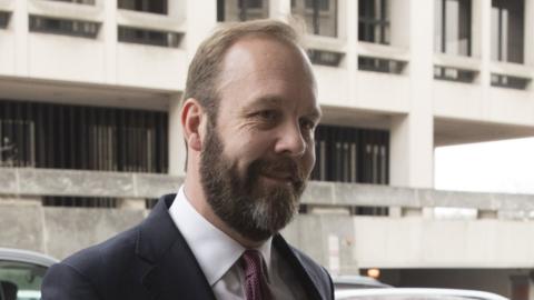 Former Trump deputy campaign manager Rick Gates, arrives at the Federal Courthouse in Washington DC on 23 February 2018
