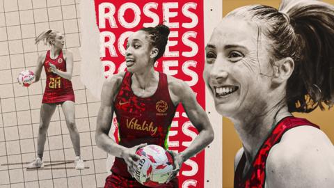 england Roses graphic - Helen Housby, Layla Guscoth and Jade Clarke