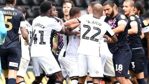 Tempers flare at Liberty Stadium