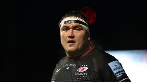 Jamie George playing for Saracens