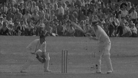 Prince Philip playing cricket